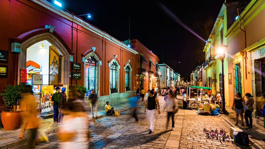 Night Life In Oaxaca Wallpaper