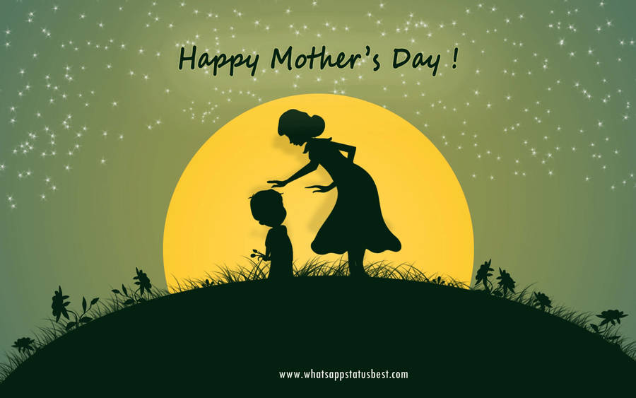 Nighttime Greeting Mother's Day Wallpaper
