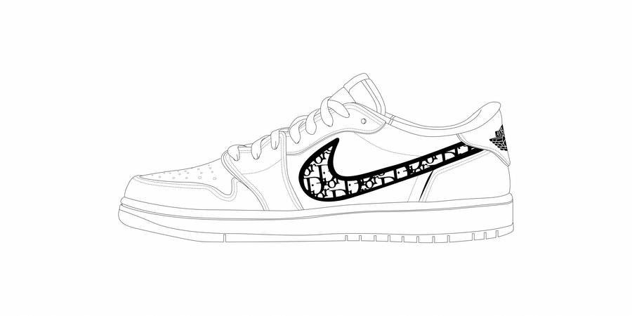 Nike Check With Dior Designer Logo Wallpaper