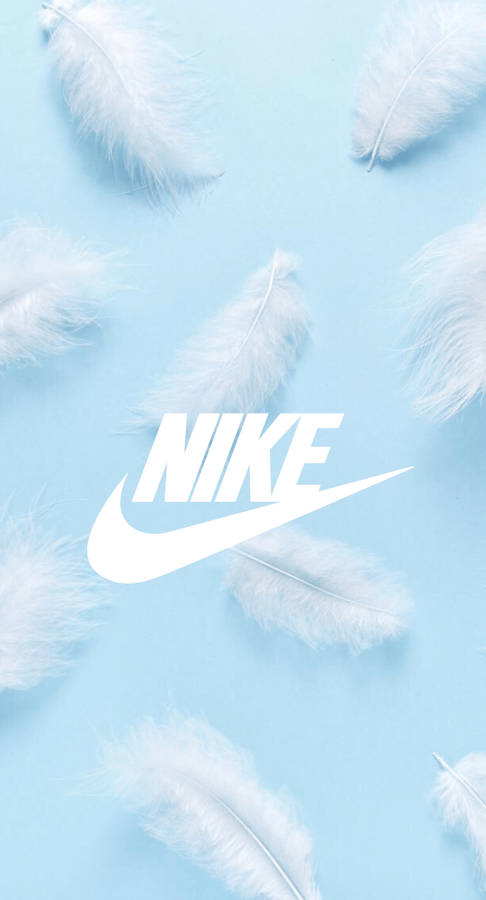 Nike Girl Logo With Feathers Wallpaper