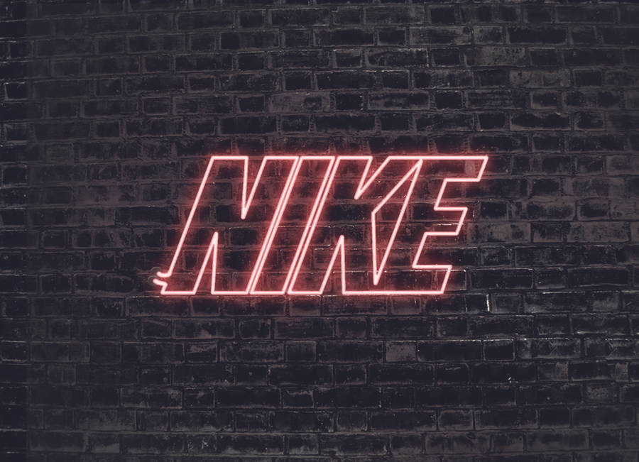 Nike Girl Neon Pink Light Signage Wallpaper