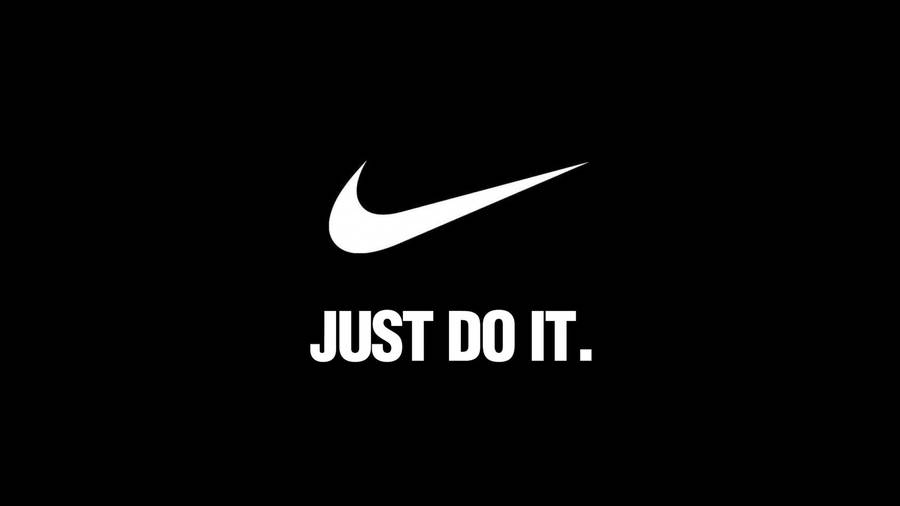 Nike Logo Just Do It Black Wallpaper