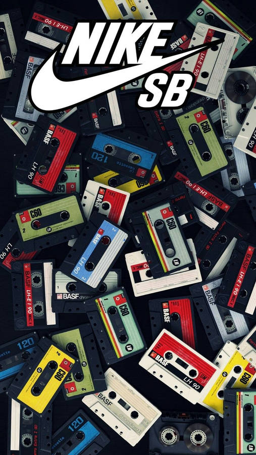 Nike Swoosh Casette Tapes Wallpaper