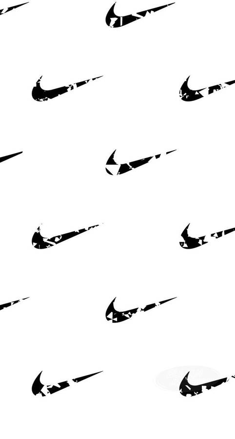 Nike Swoosh Seamless Pattern Wallpaper