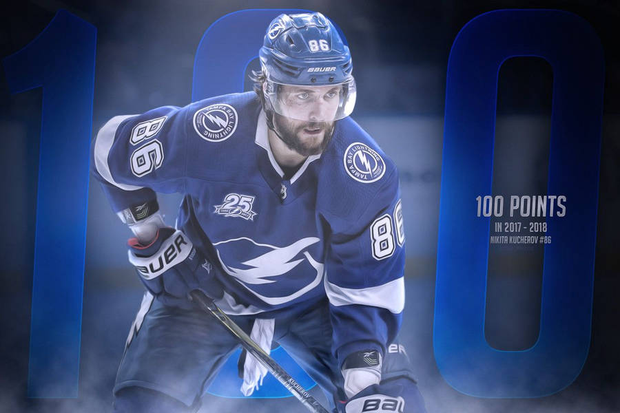 Nikita Kucherov Striking Stance Wallpaper