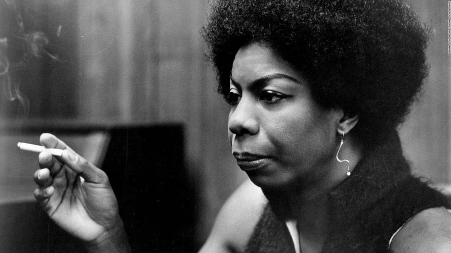 Nina Simone Black And White Cigarette Wallpaper