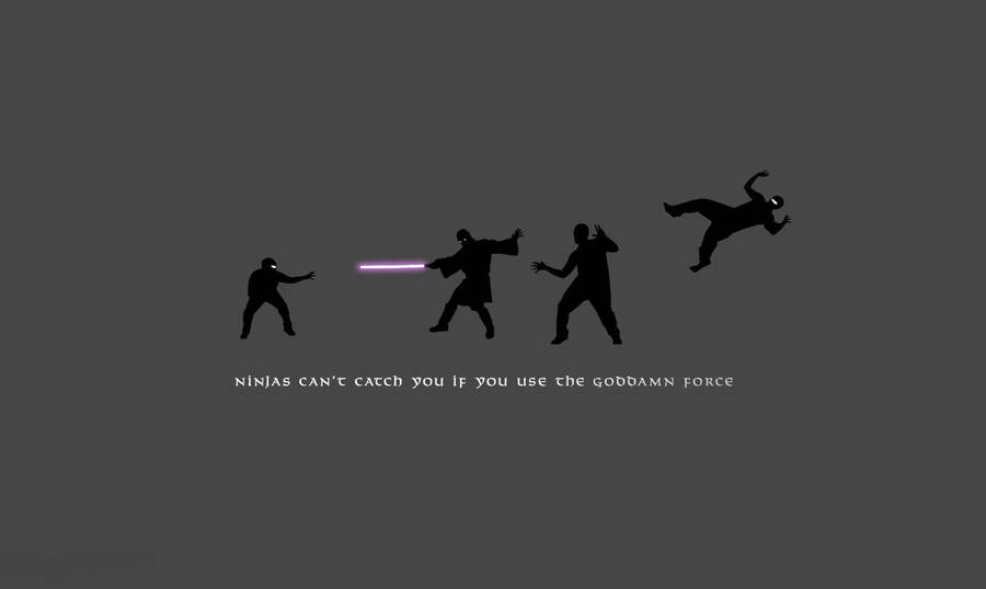 Ninjas Can't Catch Me When I'm Using The Force Wallpaper