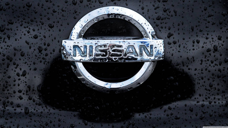 Nissan Logo With Raindrops Wallpaper