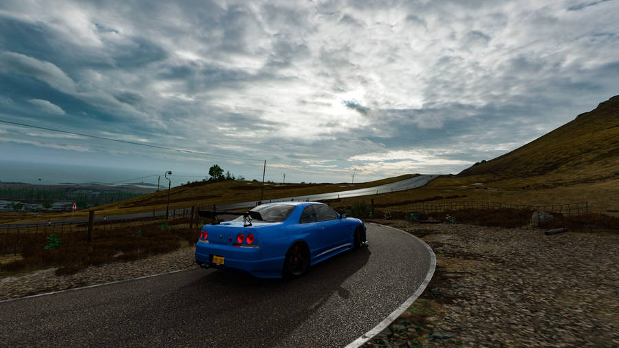 Nissan Skyline Gtr R33 At Countryside Wallpaper