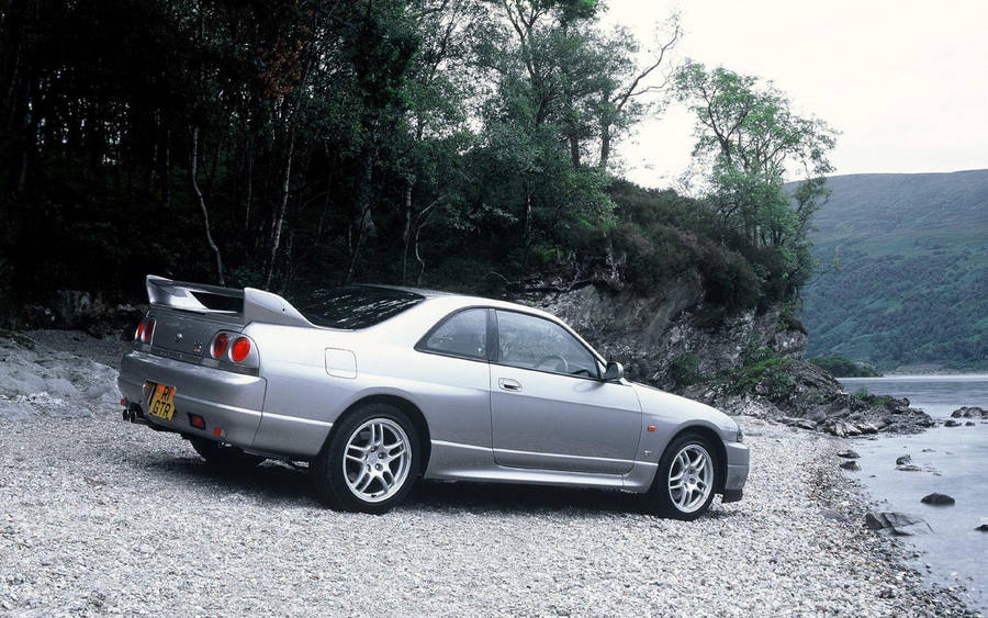 Nissan Skyline Gtr R33 At Shore Wallpaper