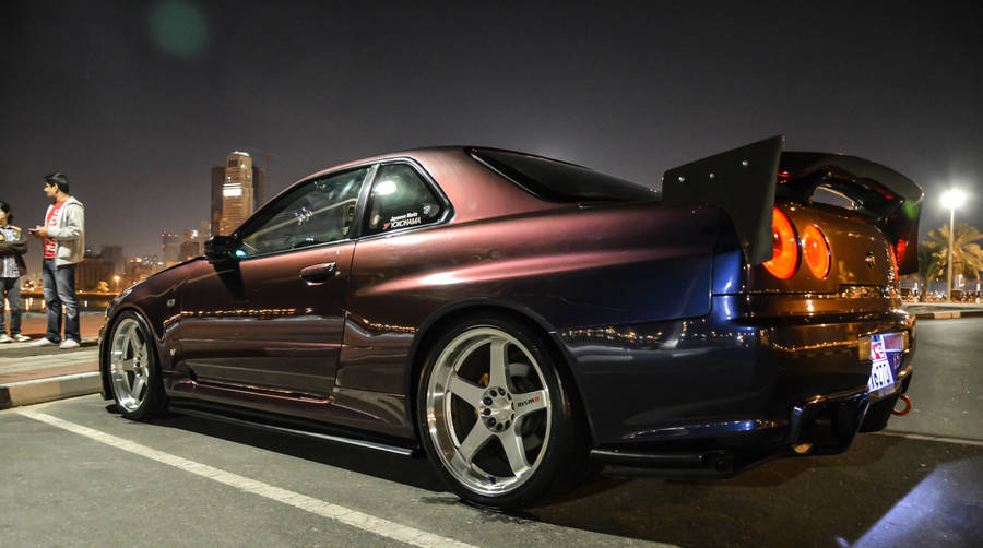 Nissan Skyline Gtr R33 Metallic Bronze Wallpaper