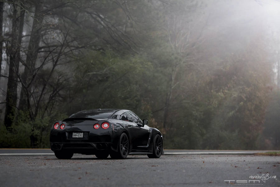 Nissan Skyline Gtr R35 Glossy Black Wallpaper