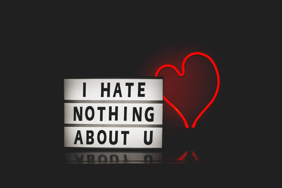 No Hate Positive Statement Wallpaper