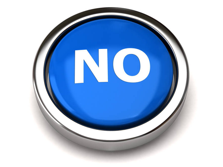 No On Blue Button Wallpaper