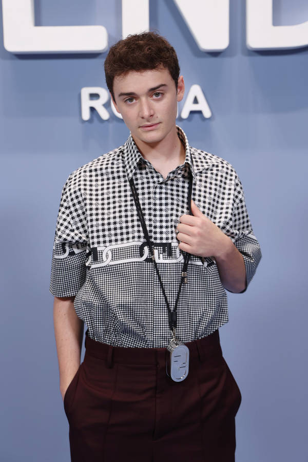 Noah Schnapp At Fendi Fashion Show Wallpaper