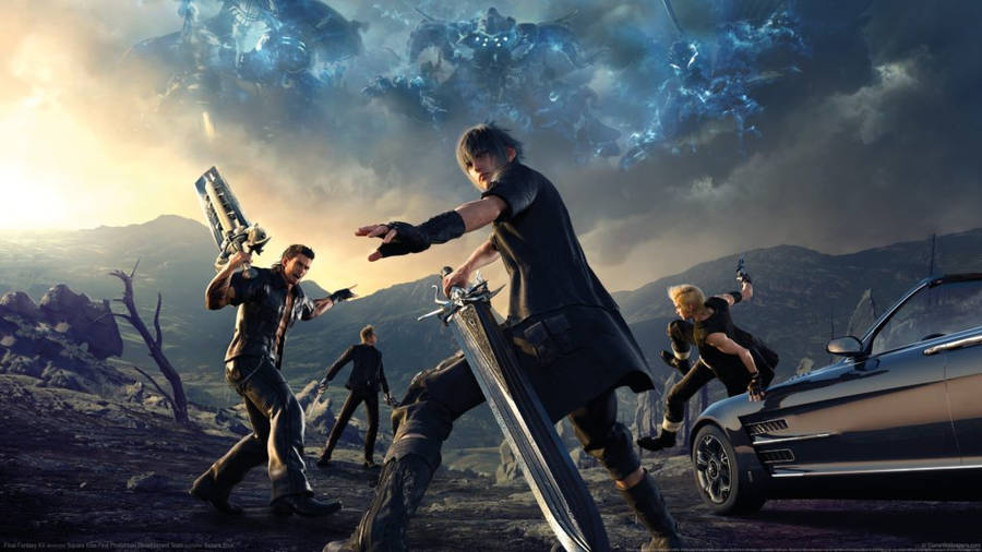 Noctis And His Gang Final Fantasy Xv Wallpaper