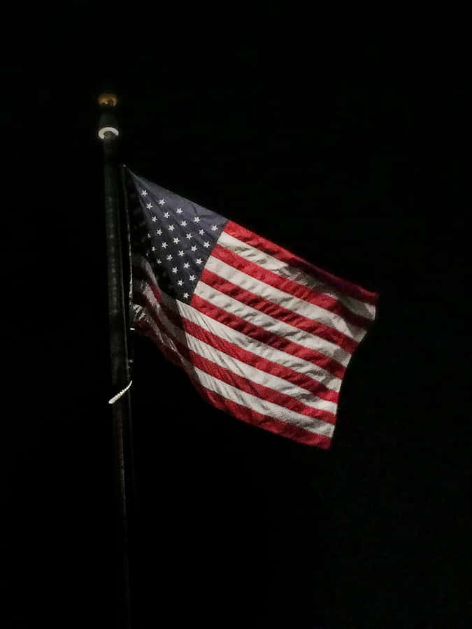 Nocturnal American Flag Wallpaper