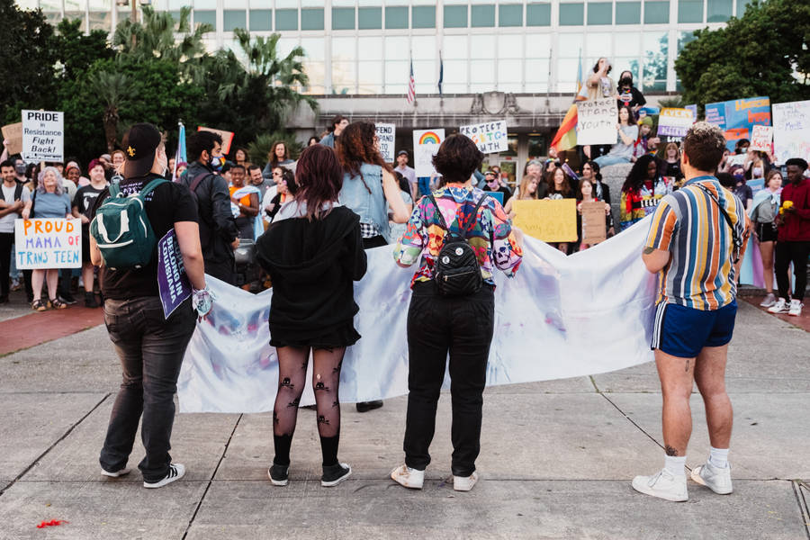 Non-binary People Protesting Wallpaper