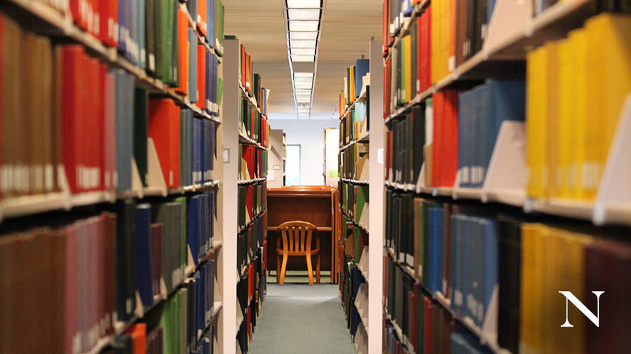 Northeastern University Library Interior Wallpaper