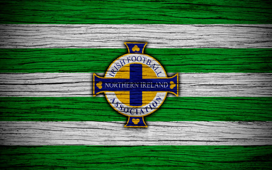 Northern Ireland Green And White Stripes Football Association Wallpaper