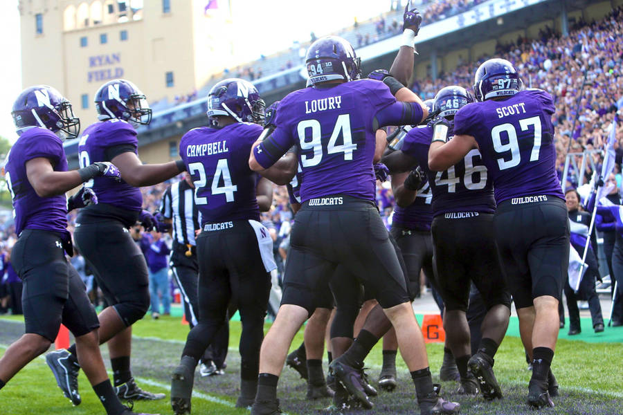 Northwestern University Wildcats On Field Wallpaper