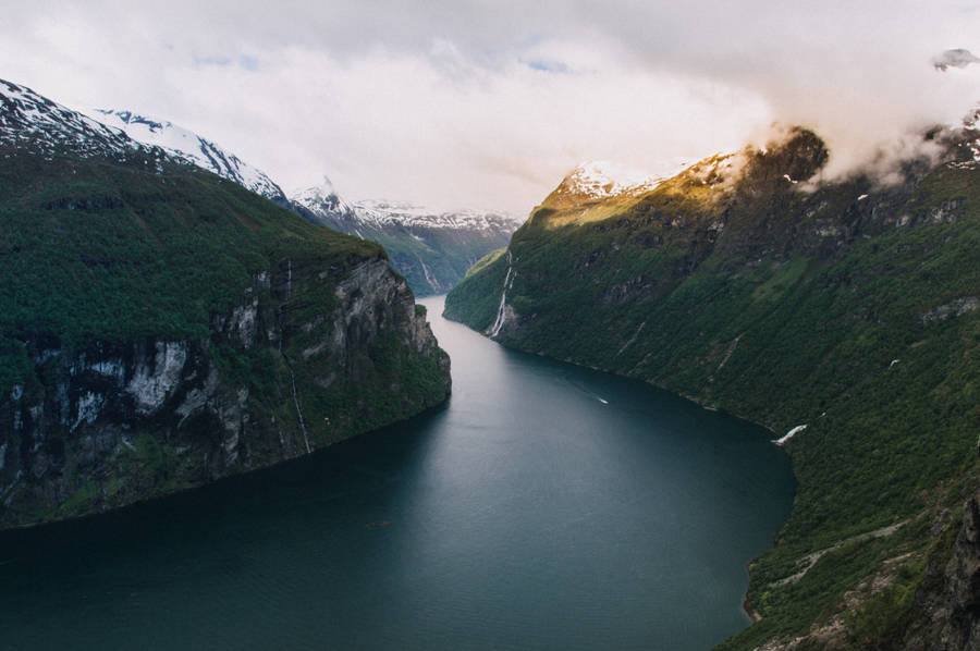 Norway Geirangerfjord River Wallpaper