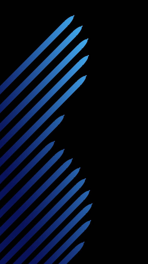 Note 8 Blue Line Art Wallpaper