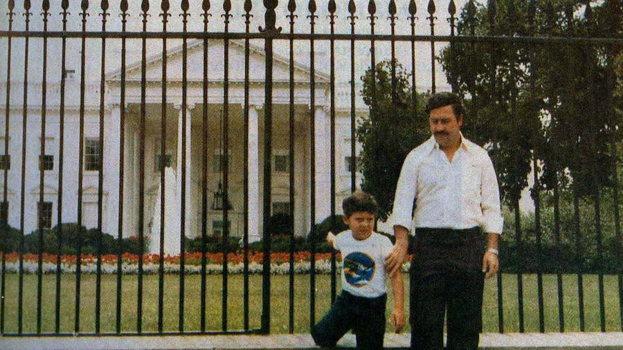 Notorious Drug Lord Pablo Escobar Visiting The White House Wallpaper