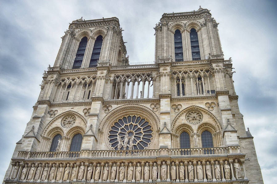 Notre Dame Main Entrance Wallpaper