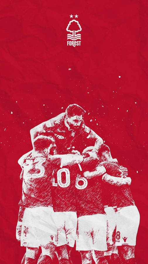 Nottingham Forest Fc Edited Red Wallpaper