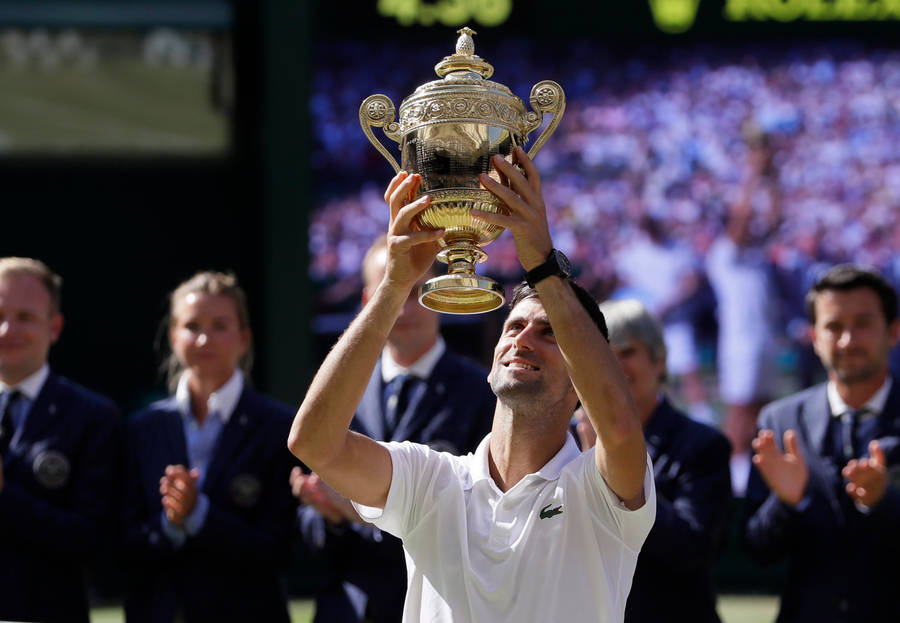 Novak Djokovic 2018 Wimbledon Men's Winner Wallpaper