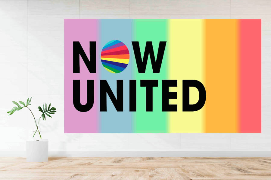 Now United Colorful Logo Wallpaper