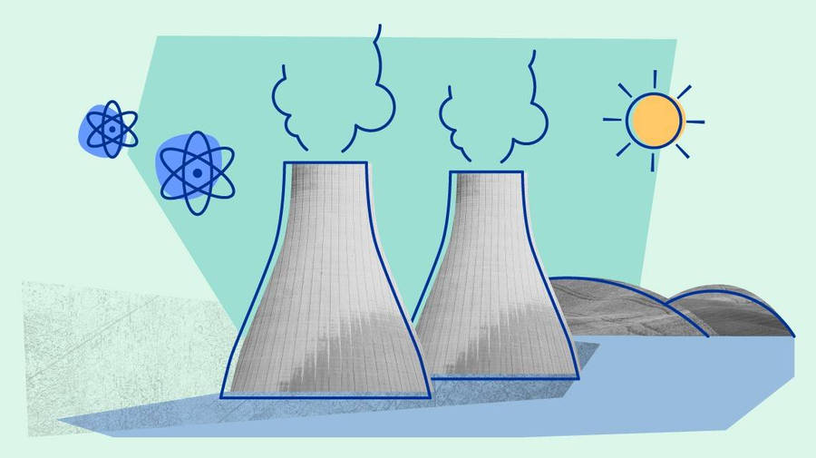 Nuclear Power Plant Illustration Wallpaper