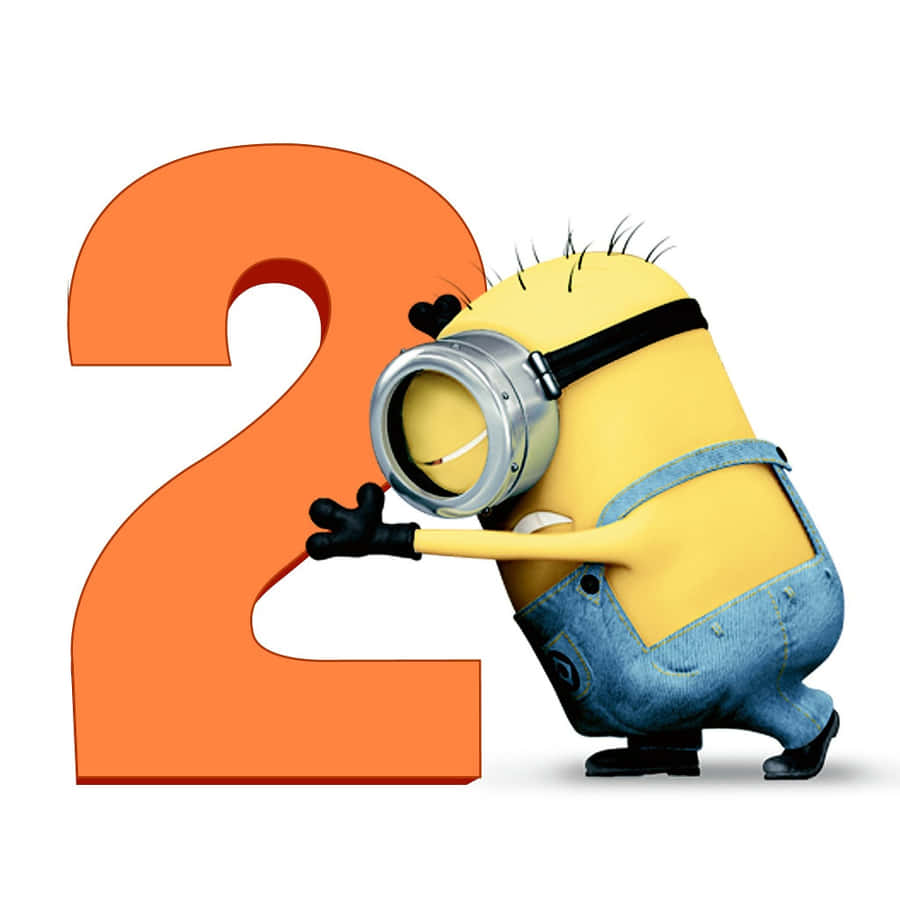 Number 2 Stuart Minion Cute Movie Wallpaper