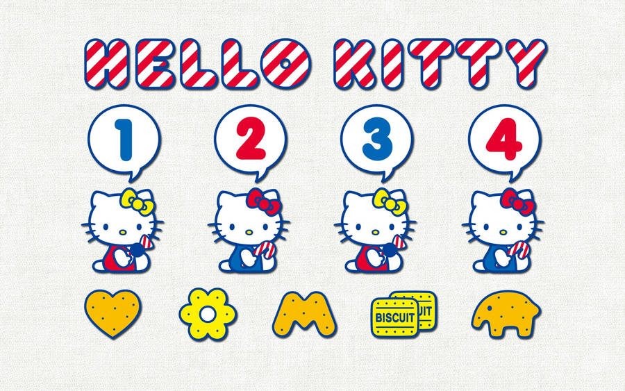 Number Four Hello Kitty Desktop Wallpaper