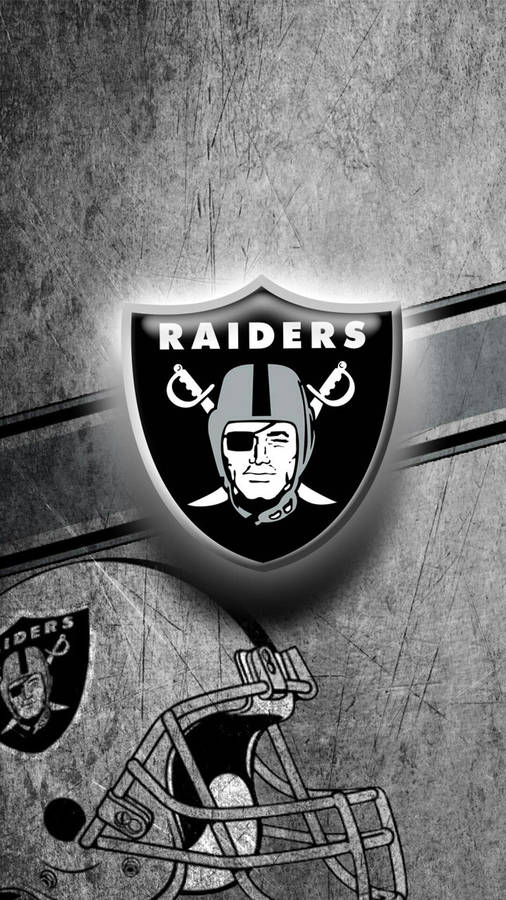 Oakland Raiders Logo On Wall Wallpaper