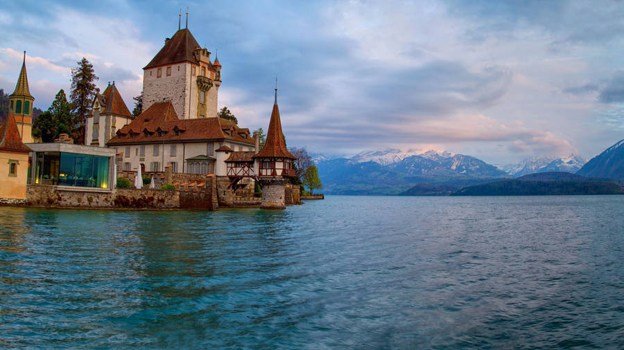 Oberhofen Castle Switzerland Wallpaper