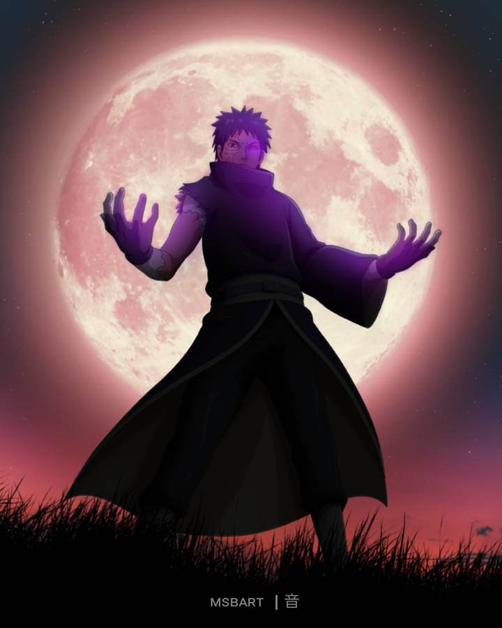 Obito Uchiha Full Moon 4k Wallpaper