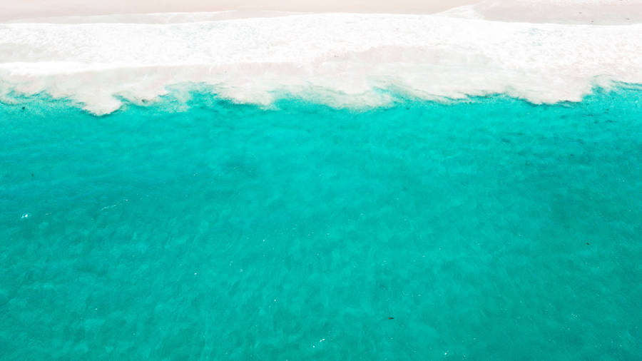 Ocean Blue Waves And Sea Foam Wallpaper