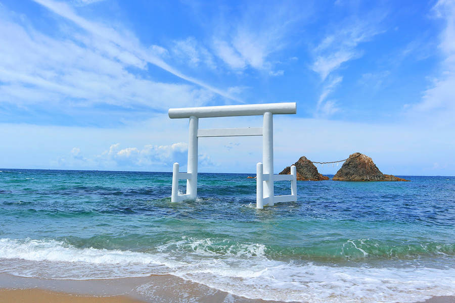 Ocean Scenery In Fukuoka Wallpaper