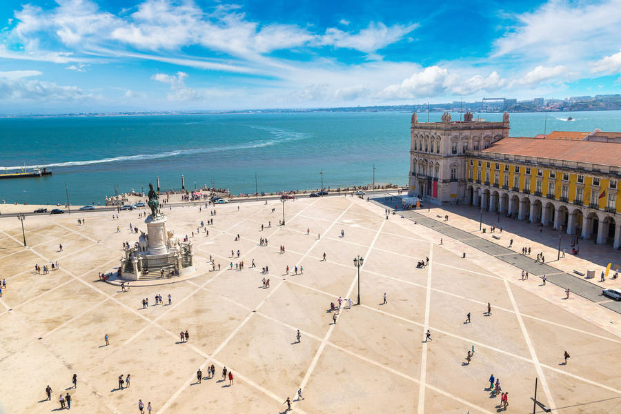 Ocean View In Lisbon Wallpaper