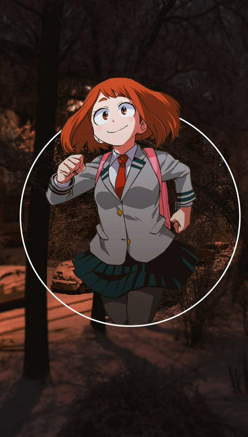 Ochaco Uraraka Cover Art Wallpaper