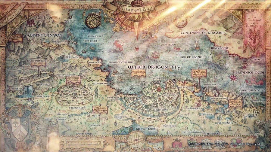 Octopath Traveler Game Map Wallpaper