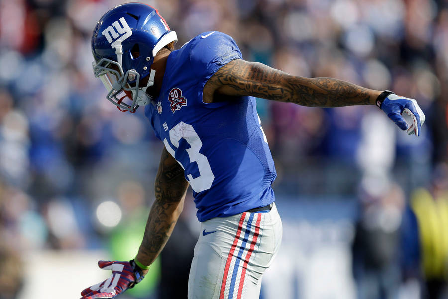 Odell Beckham Jr Blue Uniform Wallpaper