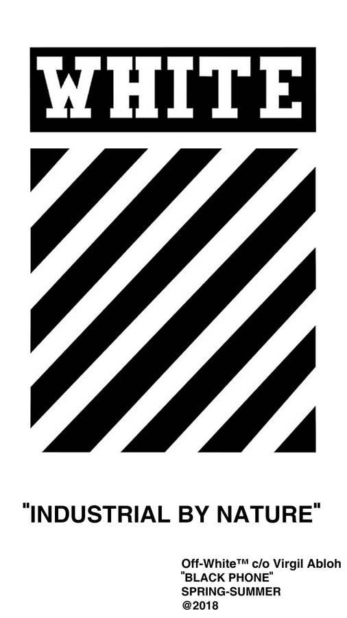 Off White Diagonal Stripes Logo Wallpaper