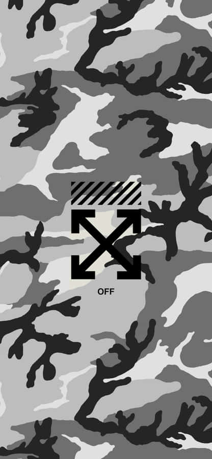 Off White Iphone Camouflage Pattern Wallpaper