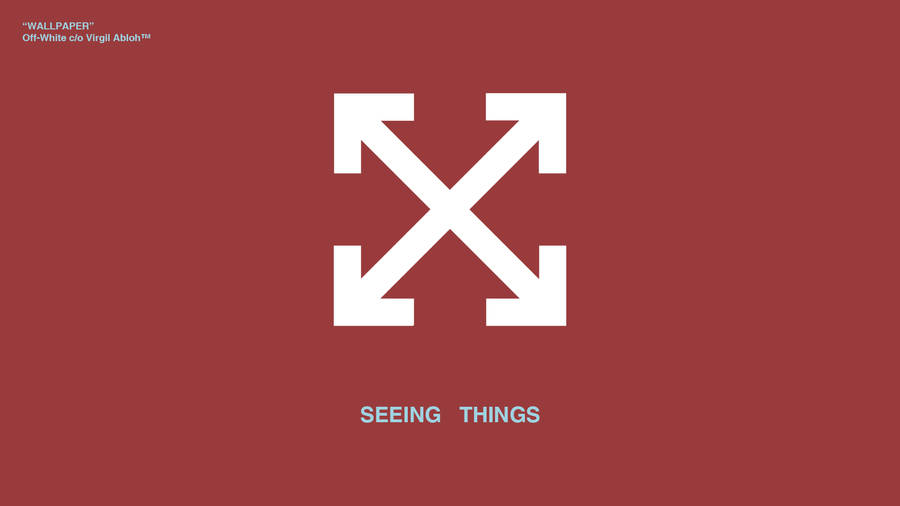 Off White Logo Seeing Things Wallpaper