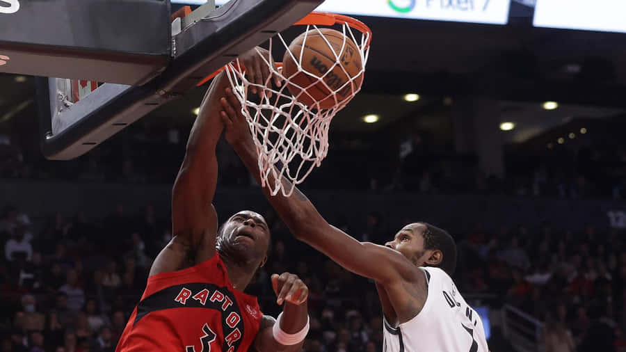 Og Anunoby Against Joe Johnson Wallpaper