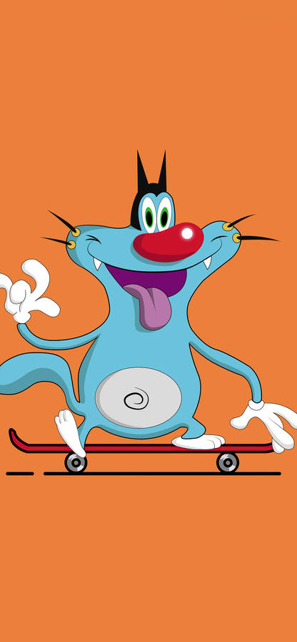 Oggy Cockroaches Orange Iphone X Cartoon Wallpaper