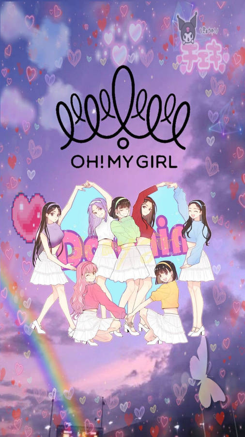 Oh My Girl Dolphin Anime Art Wallpaper